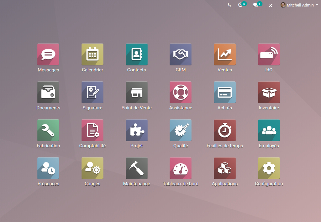 Modules du logiciel Odoo