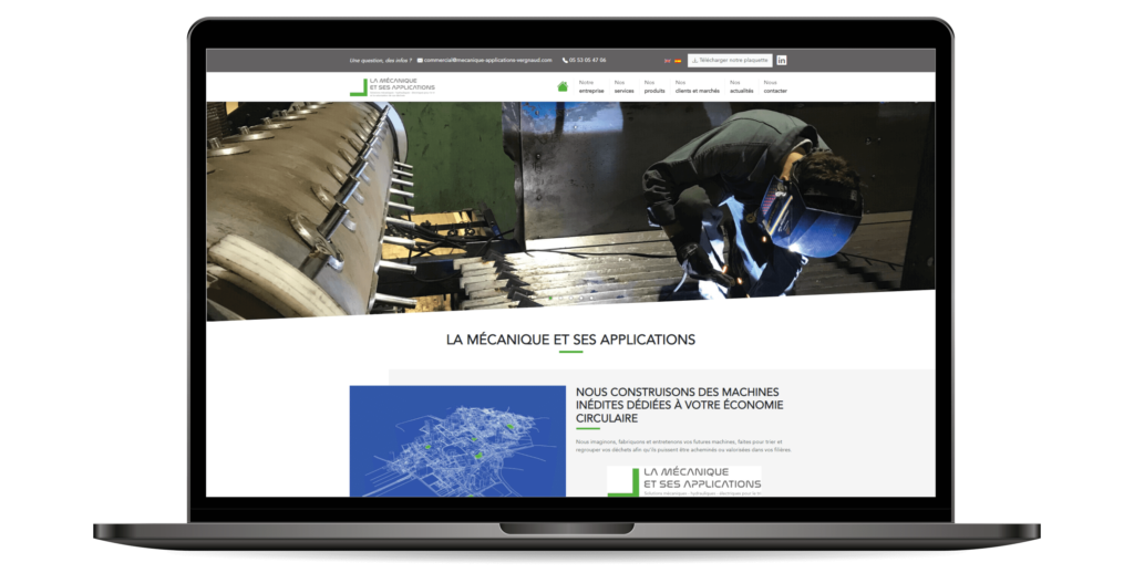 La Mécanique et ses Applications site réalisé par Cogitime