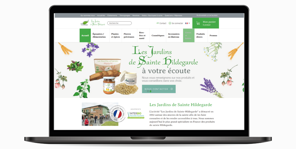 Site internet des Jardins de Sainte Hildegarde